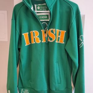 Irish zip up sweater Donegal Bay